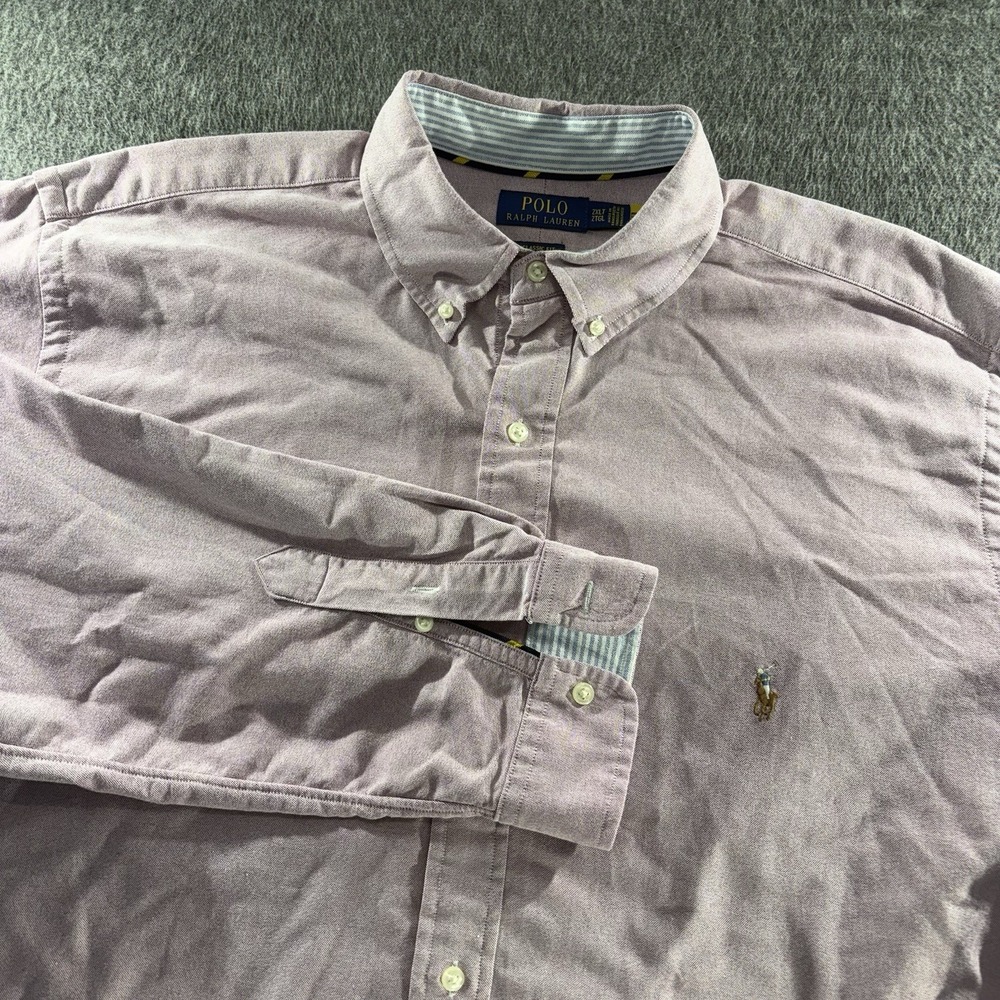 Polo Ralph Lauren Men's Classic Fit Long Sleeve Shirt 2XLT Flesh Pony